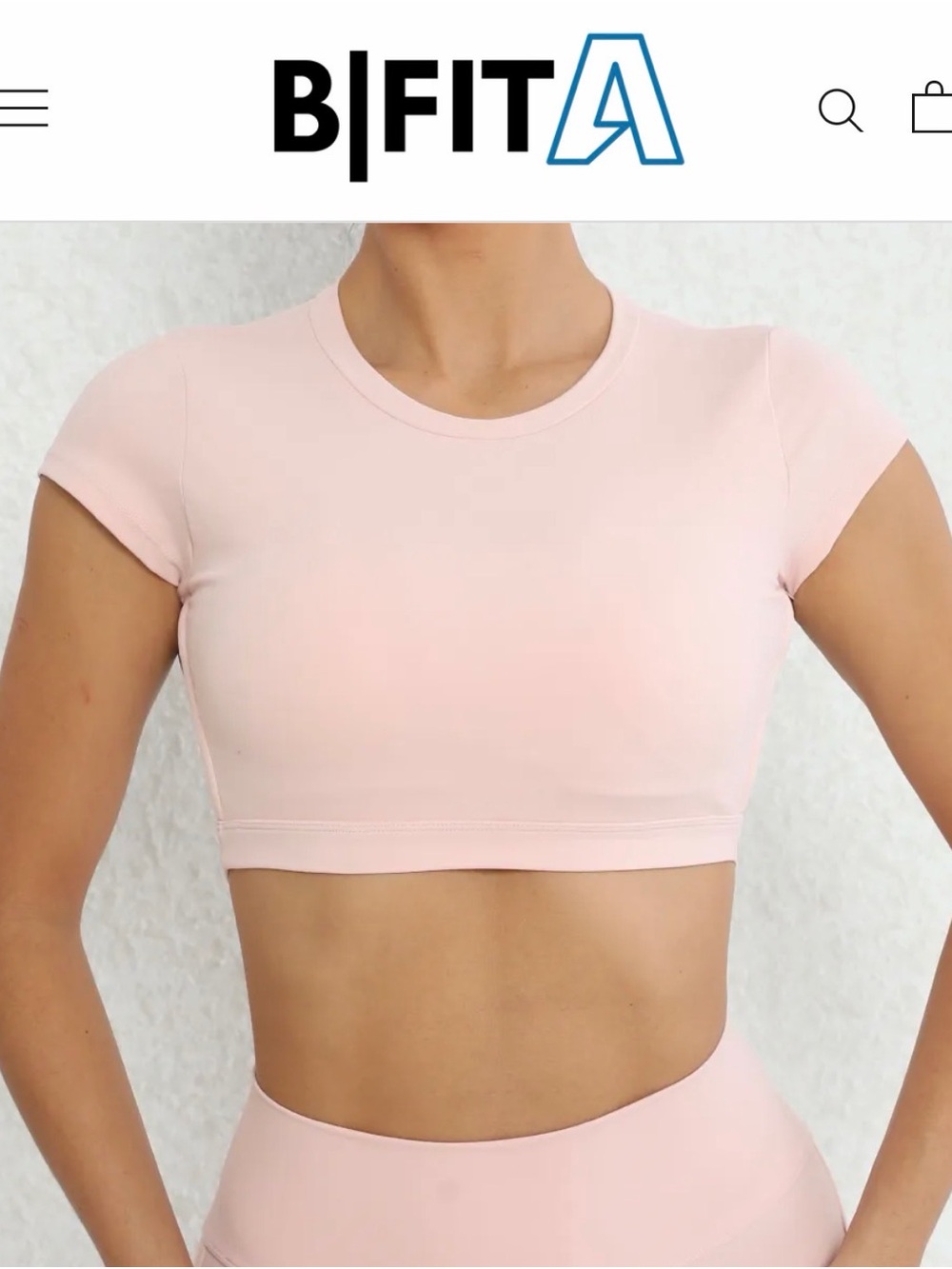 B FIT amazing high  Waist High-Rise Leggings in Misty Pink workout set